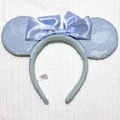 ディズニー ミニー カチューシャ 水色 レース Blue Ever After