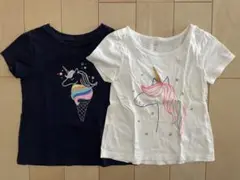 baby GAP ユニコーンTシャツ 2枚セット 3歳 4歳　100 ネイビー