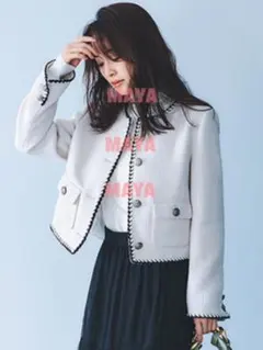 ★雑誌掲載★　Apuweiser-riche　フラップツイードショートジャケット