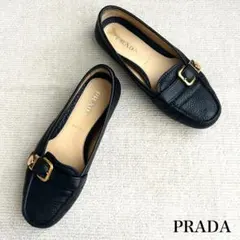 PRADA プラダ フラットシューズ ローファー 黒 23.5cmのサムネイル