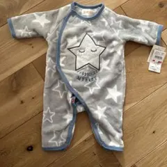 グレー 星柄ロンパース 60cm