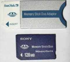 SONY Memory Stick Duo 128MB アダプター付