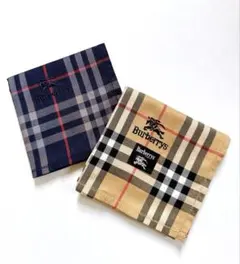 【 新品未使用 】 BURBERRY バーバリー ハンカチ 2枚セット チェック