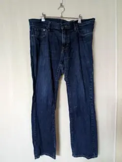 OLD NAVYストレート デニムストレート裾 36X30 紺 綿 ビッグサイズのサムネイル