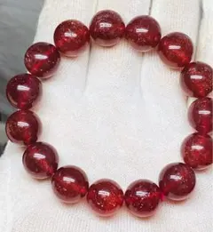 最高品質【スター入り】マイカストロベリークォーツ　ストロベリー　大玉13.8mm