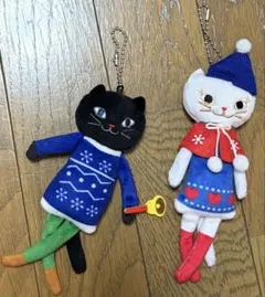KALDI カルディ　くたくたネコ クリスマス チャーム 2個セット
