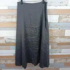 【ビューティーアンドユースユナイテッドアローズ】麻100％　黒のフレアスカート