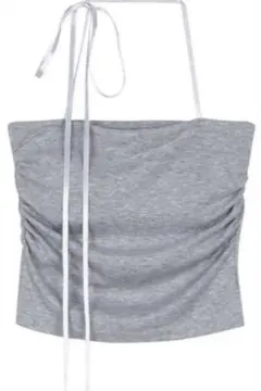 グレー ベアトップ・チューブトップ