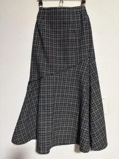 GRL ツイードレザーパイピングロングスカート[tu433]