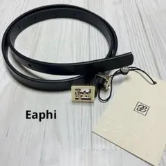 完売品 eaphi エフィロゴモチーフベルト 本革レザー細ベルト定価17,000