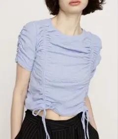 SHIRRING CUT TOPS シャーリング カット トップス 夏服 半袖のサムネイル