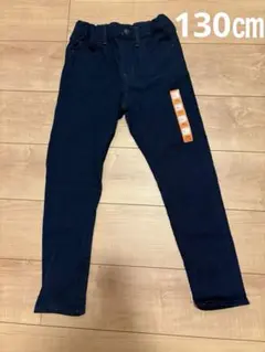 【新品】ユニクロ　ヒートテック　裏起毛デニムレギンスパンツ　130㎝