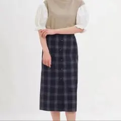 タイトスカート　チェック　GU