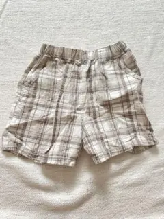 チェックハーフパンツ　teteatete 100cm