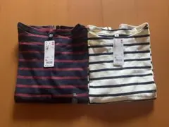 【新品未使用】ユニクロ/ボーダーボートネックT（長袖）セット