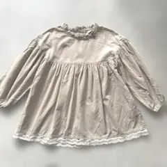 プティマイン 衿フリルコーデュロイ チュニック