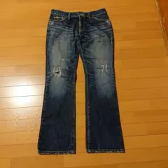 バーバリーブラックレーベル正規品 ダメージ加工デニム サイズ82