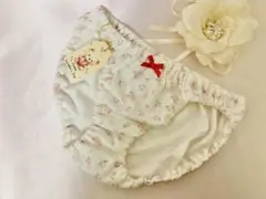 3L-482W☆新品 花柄綿 インゴムショーツ パンティ スキャンティ レトロ