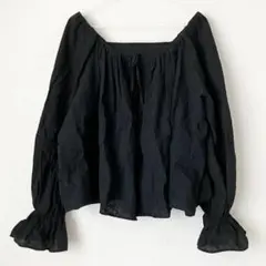 【美品】BEAUTY&YOUTH コットンローン レースギャザーブラウス
