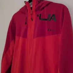 アンダーアーマー/ストレッチウーブンフルジップジャケット/ウインドブレーカー 赤