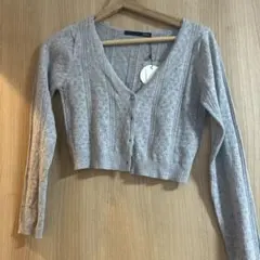 【Heather】グレー クロップドカーディガン andキャミ　フリーサイズ