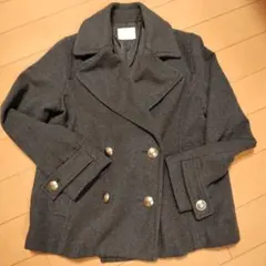 RETRO GIRL グレー ダブルブレストコート M