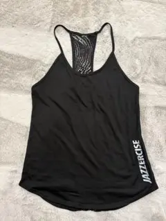 JAZZERCISE メッシュバックタンクトップ ブラックSサイズ