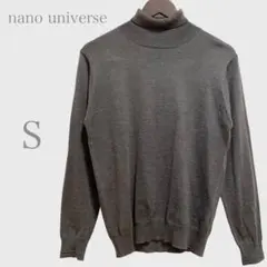 ナノユニバース　ウール混タートルネックニット　グレー　Ｓ　シンプル