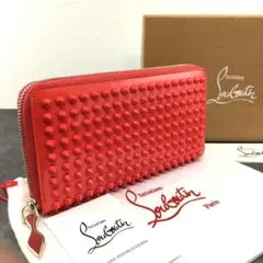 希少カラー 未使用✨ルブタン 長財布 パネトーネ スタッズ 蛍光