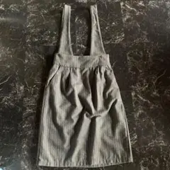 グレー ストライプ ジャンバースカートのサムネイル