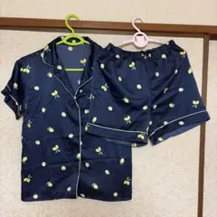 GU キッズ パジャマ レモン柄 ネイビー 150cmのサムネイル
