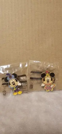 ミッキー・ミニー 　アブーズバザールピンバッジ 2個セット