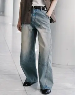 最終価格WYM DOUBLEKNEECURVEDSEEM BAGGY DENIMのサムネイル