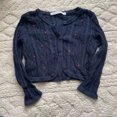 familiar ネイビー カーディガン 80