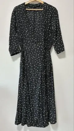 JEANASIS ドット柄 ロングワンピース