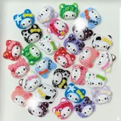 〈A46〉 かぶりもの白猫ちゃん　　ネイルパーツ 28個　まとめ売り セット売り