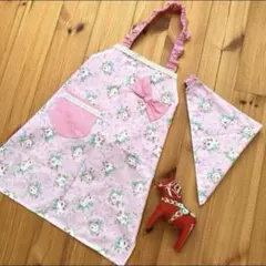 Kmama❤様専用★ 子供エプロン 120 〜 130 三角巾セット☆２点