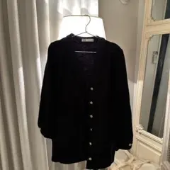 ZARA 黒 カーディガン ボタン付き