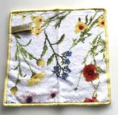 【新品未使用】FEILER フェイラー タオル ハンカチ　白地花柄