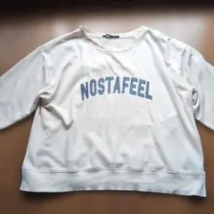 NOSTAFEEL ロゴ クルーネック スウェット オフホワイトのサムネイル