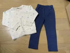 ☆美品☆１００トレーナー&長ズボン2点セット裏フリース裏起毛男の子女の子