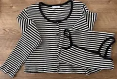 ストライプ カーディガン キャミソールセット