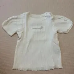 GU ベビー 半袖リブTシャツ 80cm ホワイトのサムネイル