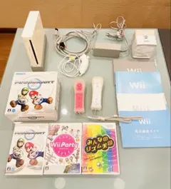 Wii本体 任天堂人気ソフト3本 新品ハンドル 激安出品