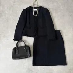 Ballsey ツイードスーツ セットアップ 38 ネイビー　卒業　入学　卒園