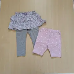 45.スカート付きレギンス　ショートパンツ　80サイズ　赤ちゃん本舗