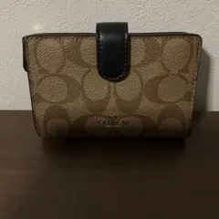 ☆開店セール☆ 新品未使用 美品 コーチ レザー×PVC ロゴ 折り財布
