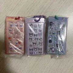 サンリオキャラクター ボンボンドロップシール ミニチュアチャーム 3点セット