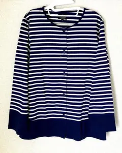 LANVIN COLLECTION ネイビー カーディガン Mサイズ LANVIN en Bleu カーディガン セットアップ スウェット スナップ