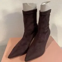 Fabio Rusconi ダークブラウン スエード アンクルブーツ